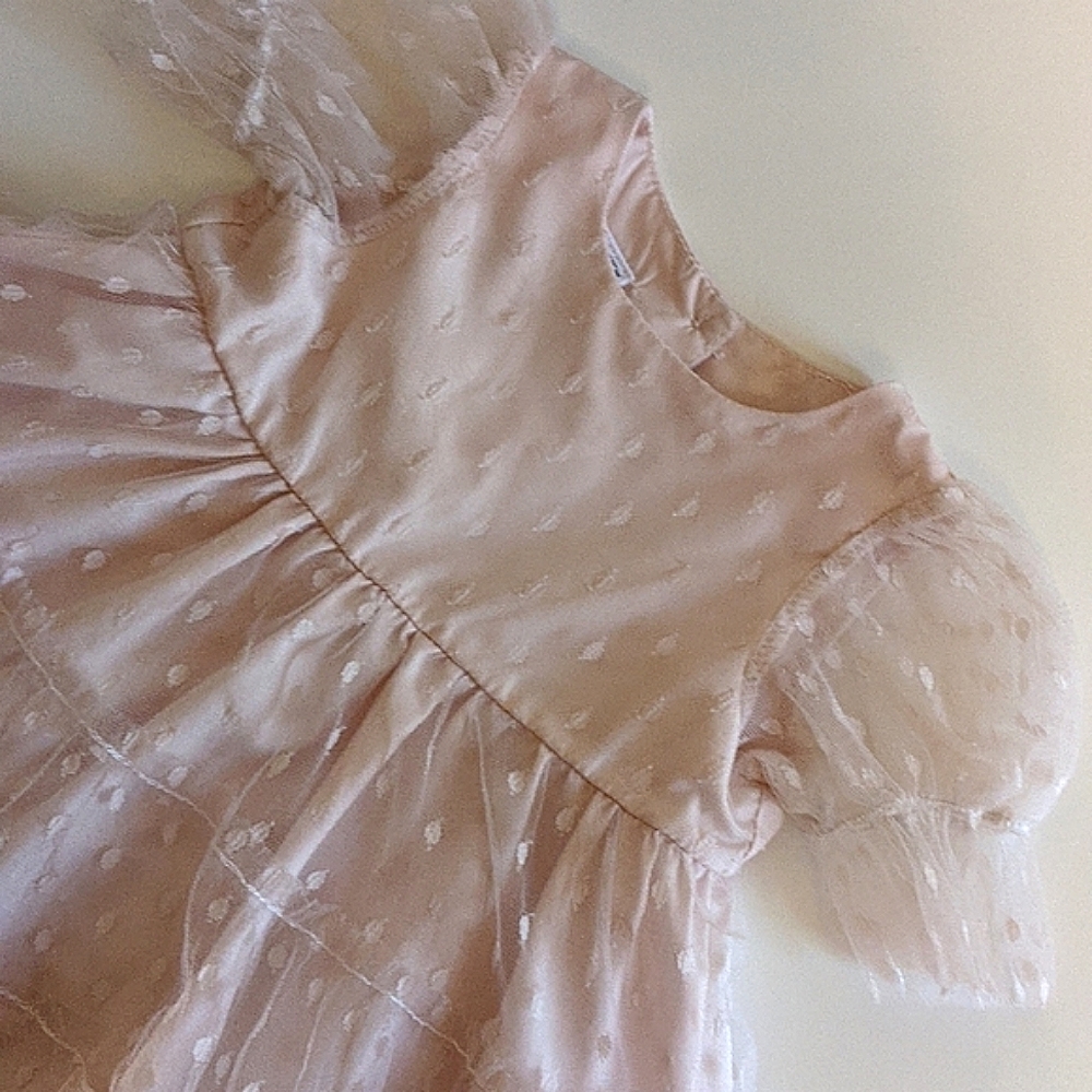 Nordstrom girls pink tulle dress 6 m